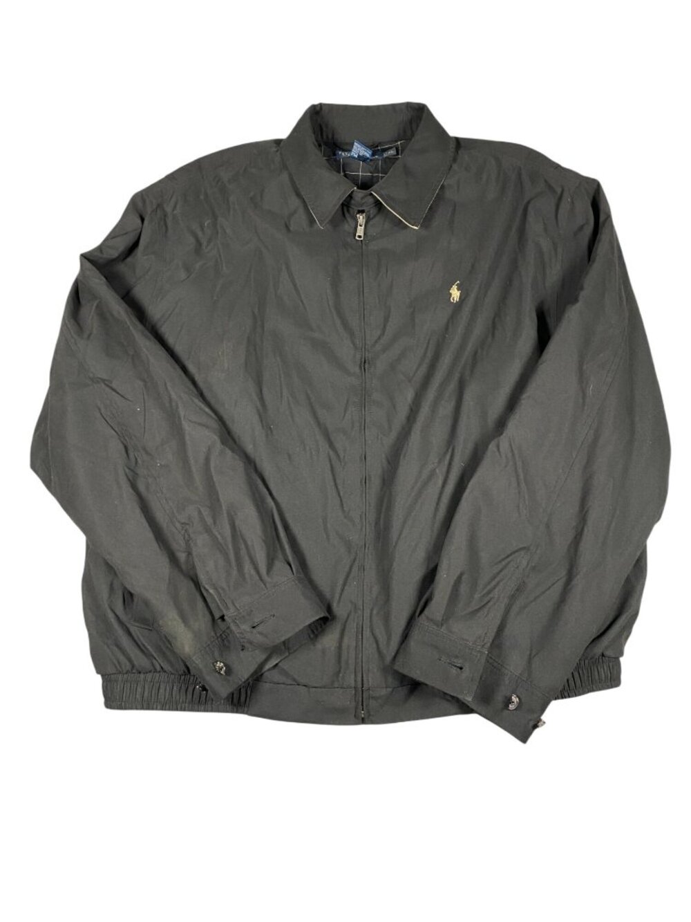 Polo By Ralph Lauren Mens Black Windbreaker Jacket XL Lightweight Polyester